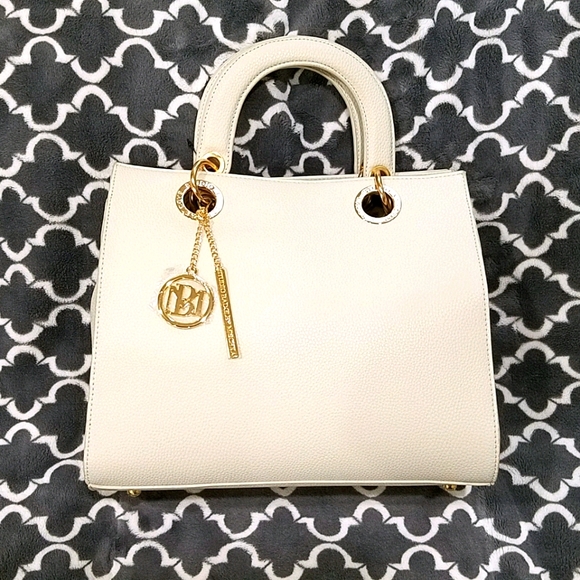 Badgley Mischka Handbags - Badgley Mischka beige satchel